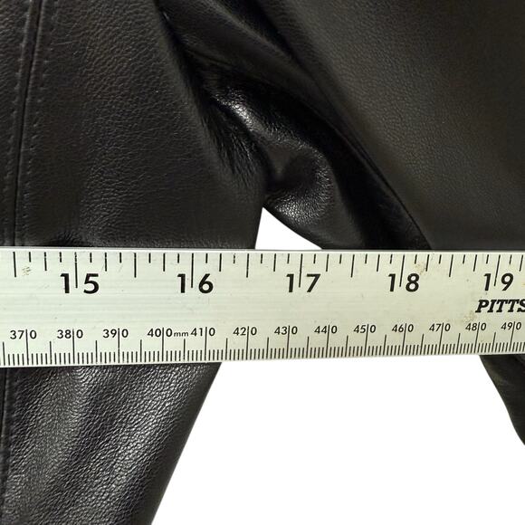 Dana Buchman Genuine Leather‎ Patent Trims Jacket Black Women’s Size 4 - Picture 10 of 10